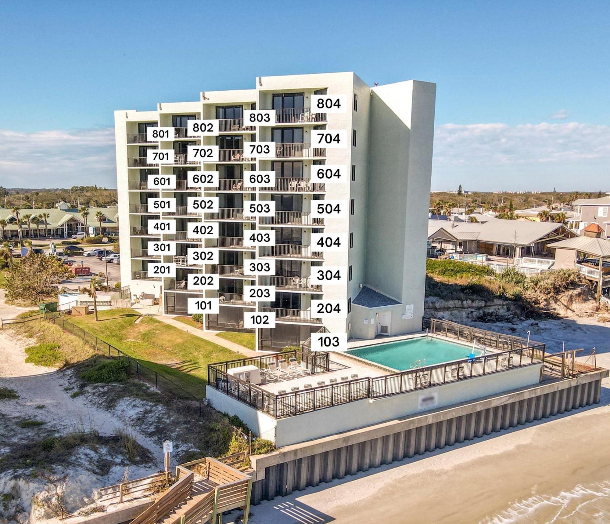 Ocean View With A Beachfront Pool At Ocean Trillium Condo ~ 403 New Smyrna Beach Ngoại thất bức ảnh